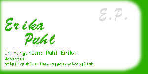 erika puhl business card